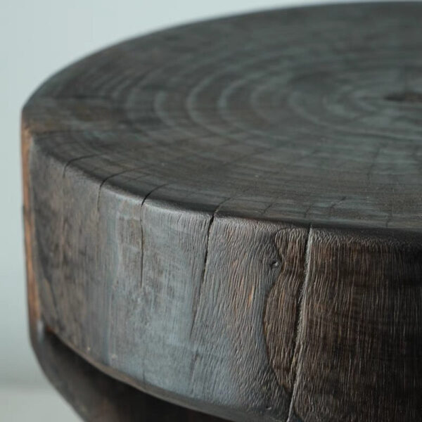 Solid Wood Oval Low Stool - Octopus-Shaped Side Table - Image 11