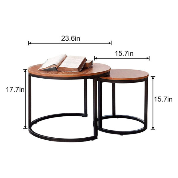Industrial style iron round table - Image 6