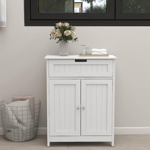 Simple Two Door Bathroom Storage Cabinet