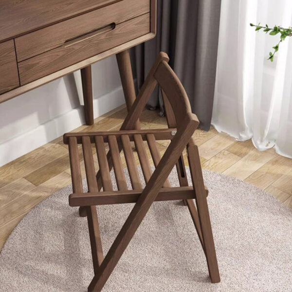 Solid Wood Foldable Backrest Dining Chair - Image 22