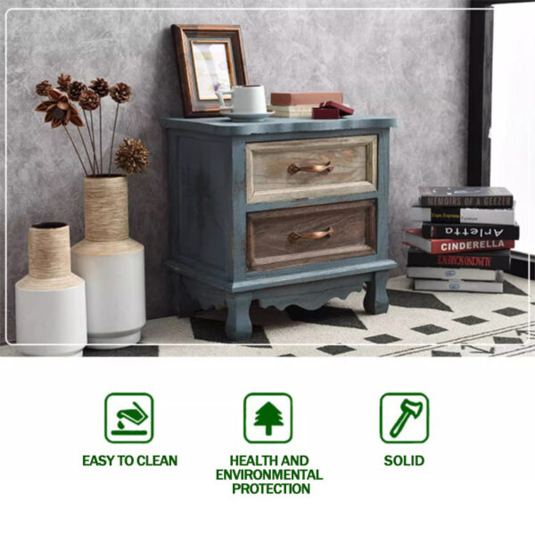 Mediterranean Two Drawer Nightstands - Image 12