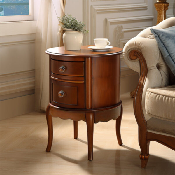 Four-Legged Round End Table - Image 4