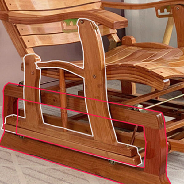 Folding Solid Wood Rocking Chair - Image 2
