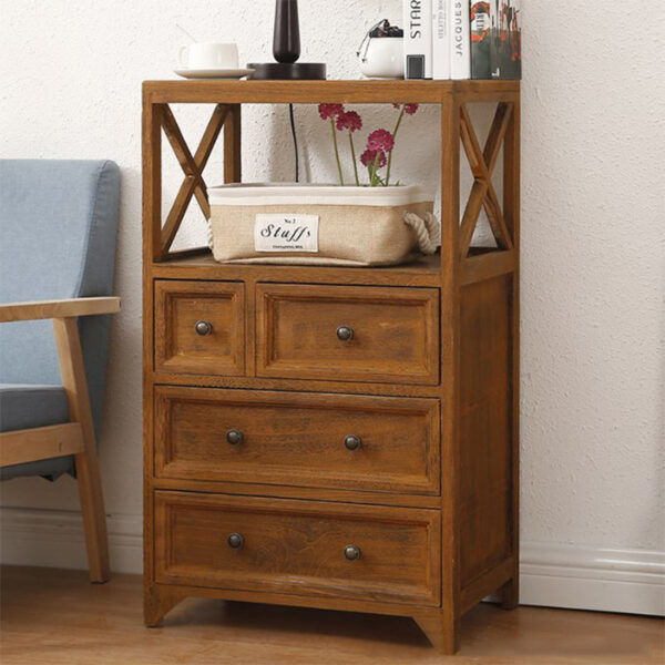 Retro Four Drawer Storage Cabinet - Image 12