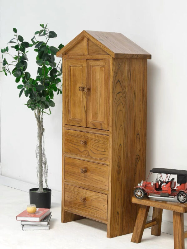 Elm Wood Storage Side Cabinet - Image 3