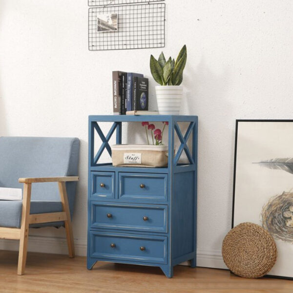 Retro Four Drawer Storage Cabinet - Image 10