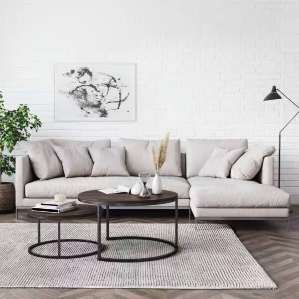 Industrial style iron round table - Image 2