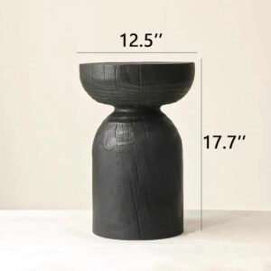 Black Geometric Decorative End Table