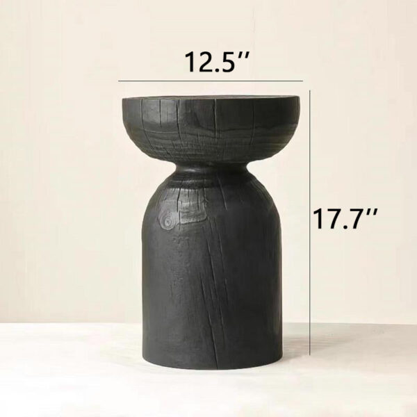 Black Geometric Decorative End Table