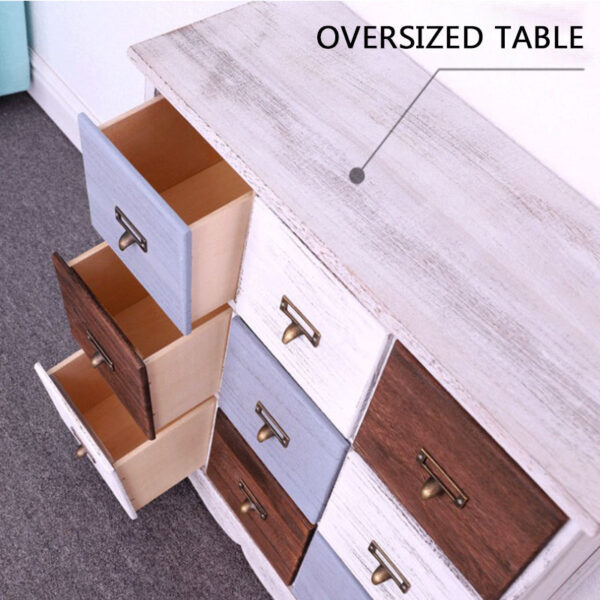 Simple Retro Nine Drawers Storage Cabinet - Image 6