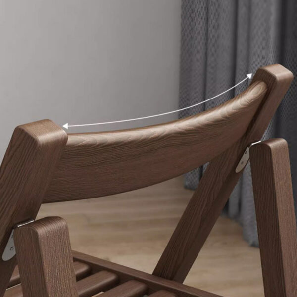 Solid Wood Foldable Backrest Dining Chair - Image 19