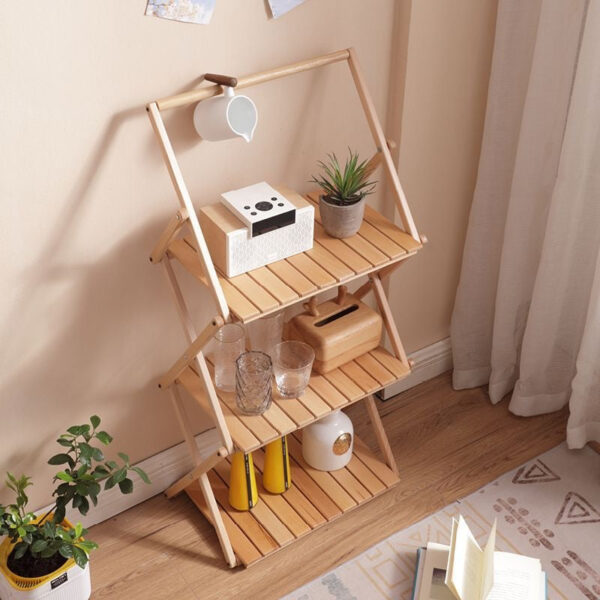 Outdoor camping picnic foldable multi-layer storage rack portable storage table - Image 3