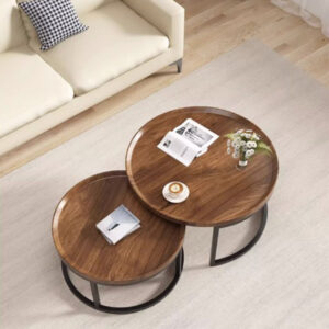 Industrial style iron round table