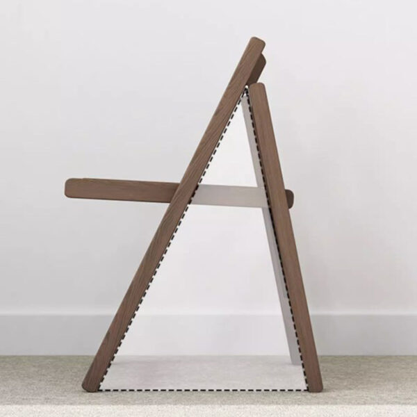 Solid Wood Foldable Backrest Dining Chair - Image 10