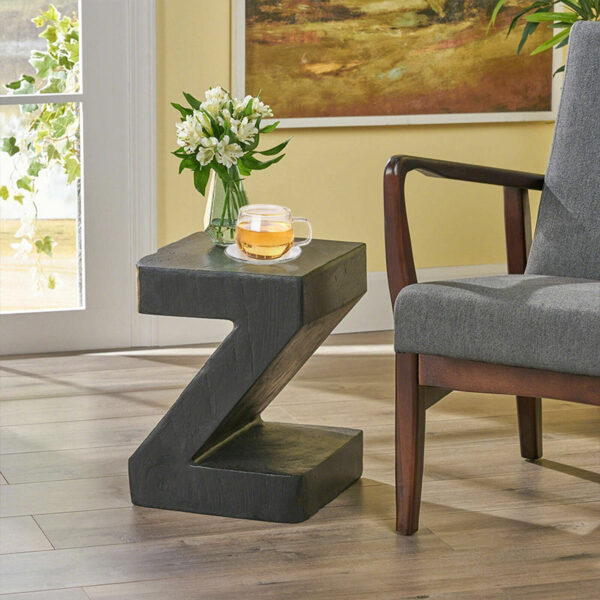 Z-Shaped Lightweight Concrete End Table - Image 12