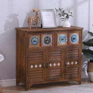 Wooden Double Door Storage Organizer