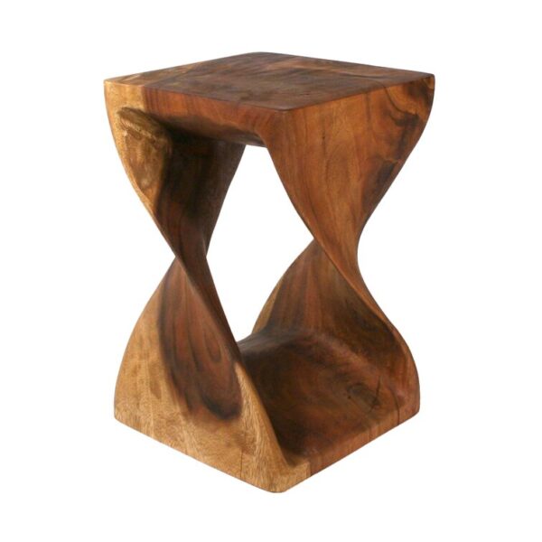 20'' Tall Solid Wood Abstract End Table - Image 9