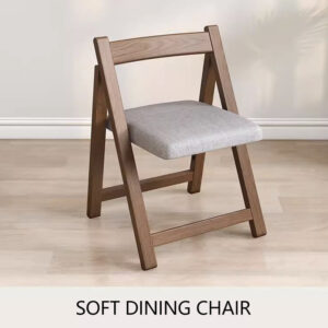 Solid Wood Foldable Backrest Dining Chair