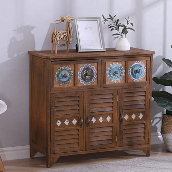 Solid Wood Double Door Shoe Cabinet - Image 13