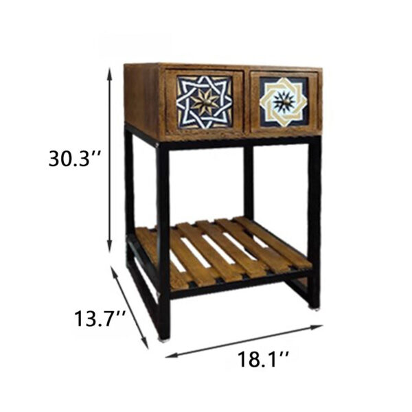 Painted Wrought Iron Nightstands