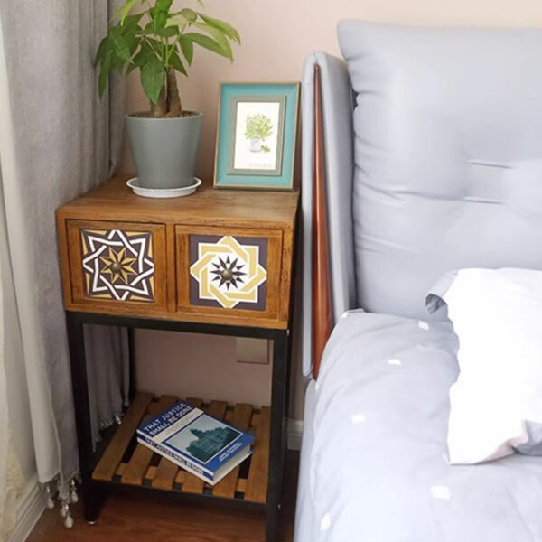 Painted Wrought Iron Nightstands - Image 6