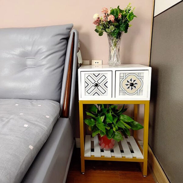 Painted Wrought Iron Nightstands - Image 10