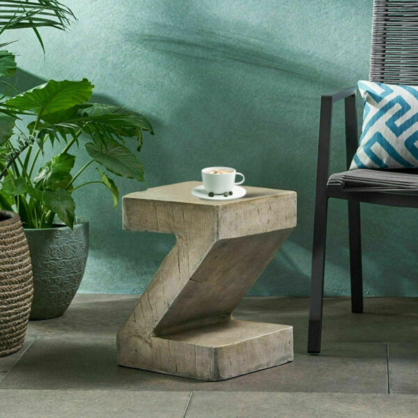 Z-Shaped Lightweight Concrete End Table - Image 9