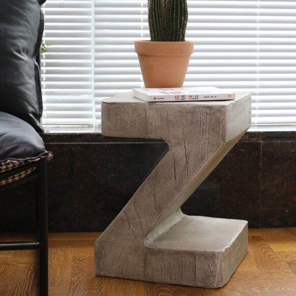 Z-Shaped Lightweight Concrete End Table - Image 11