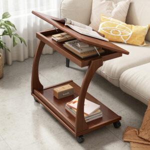 U-Shaped Wheel Sofa Side Table