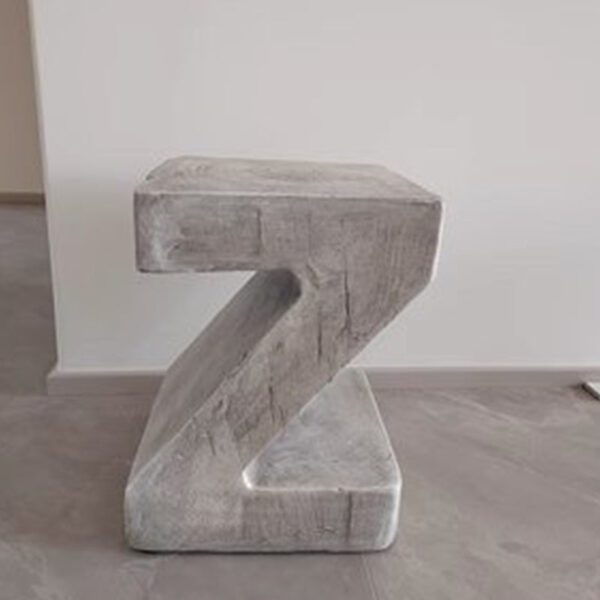 Z-Shaped Lightweight Concrete End Table - Image 7