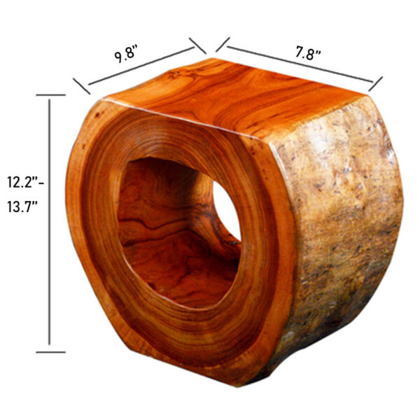 Round Wooden Pier Stool - Image 5