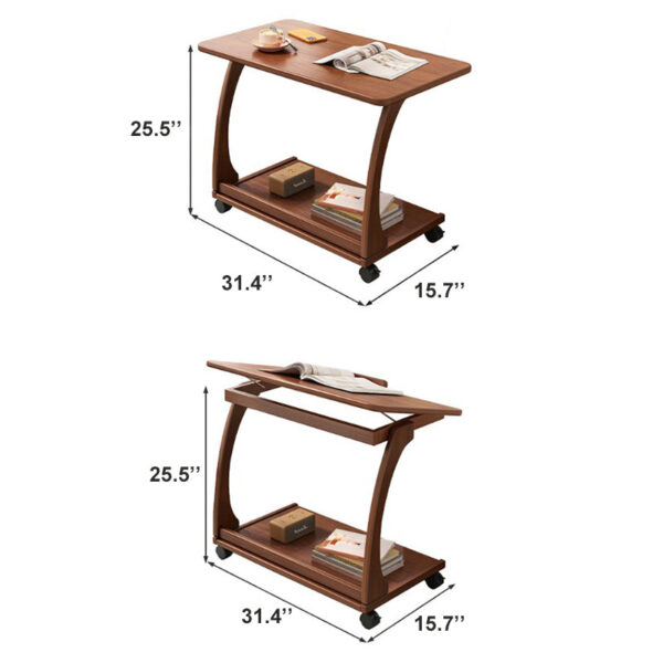 U-Shaped Wheel Sofa Side Table - Image 4