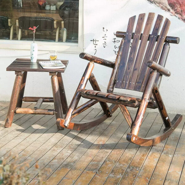 outdoor solid wood rocking chairs - Image 7