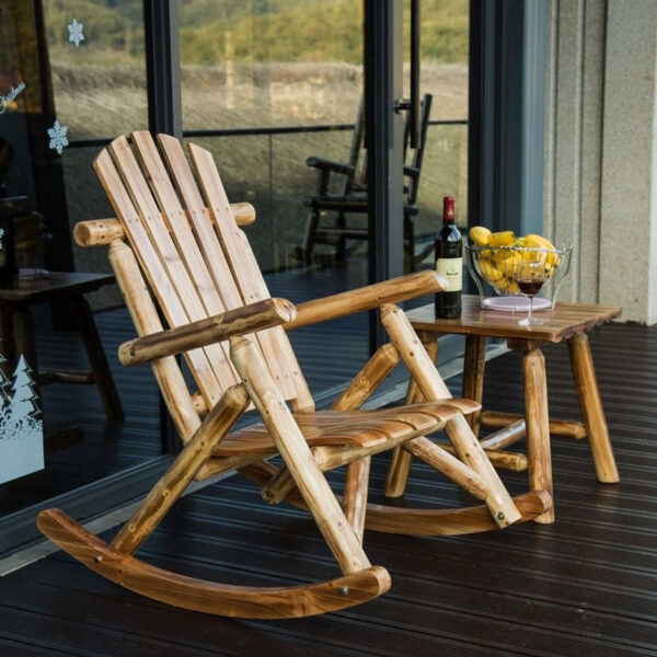outdoor solid wood rocking chairs - Image 8