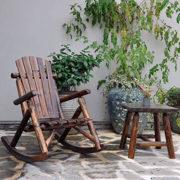 outdoor solid wood rocking chairs - Image 2