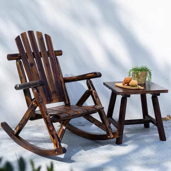 outdoor solid wood rocking chairs - Image 3
