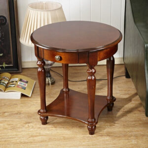Solid wood round table