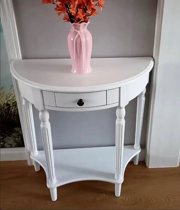 Half round solid wood porch table - Image 4