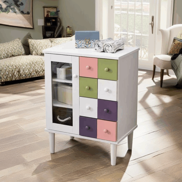 Colorful Solid Wood Storage Cabinet - Image 8