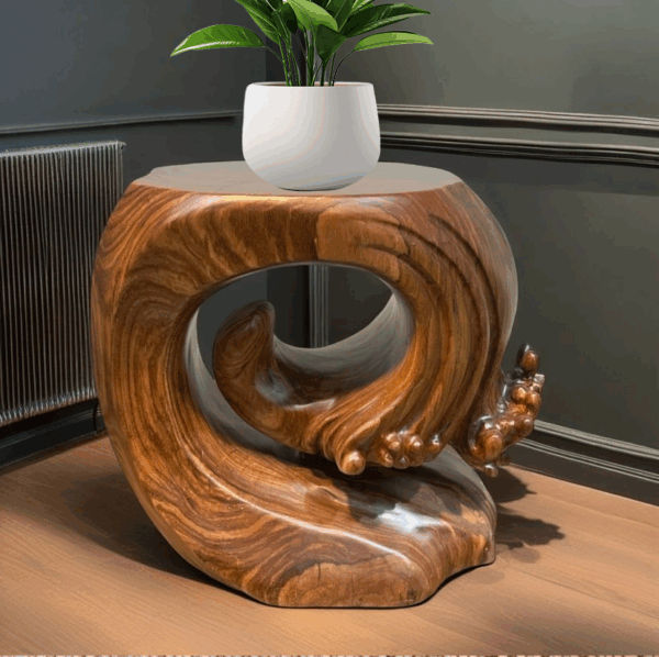 Original solid wood stool base creative coffee table - Image 8