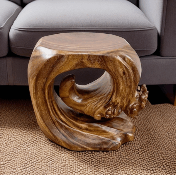 Original solid wood stool base creative coffee table - Image 6