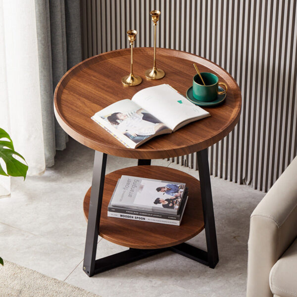 Round Double Layer Side Table - Image 8