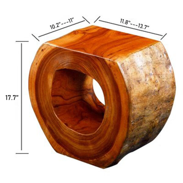 Round Wooden Pier Stool - Image 15