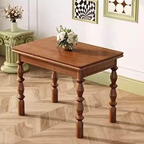 Retro Foldable Square Table - Image 4
