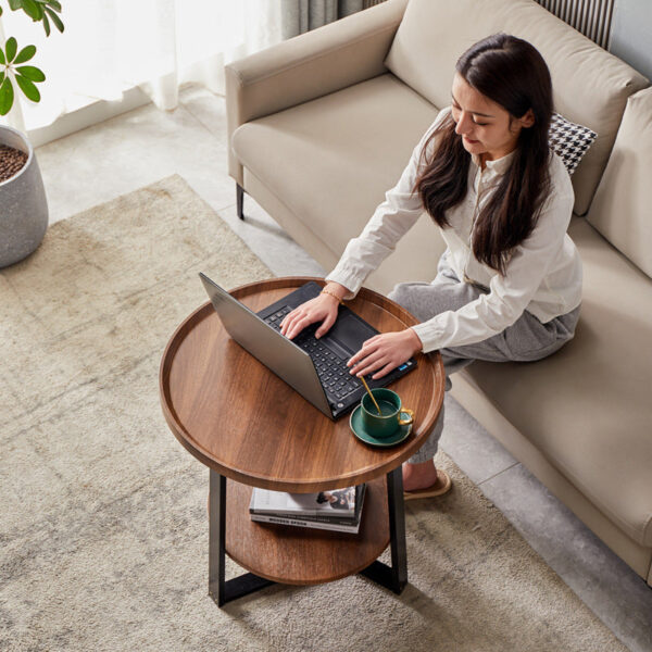 Round Double Layer Side Table - Image 3