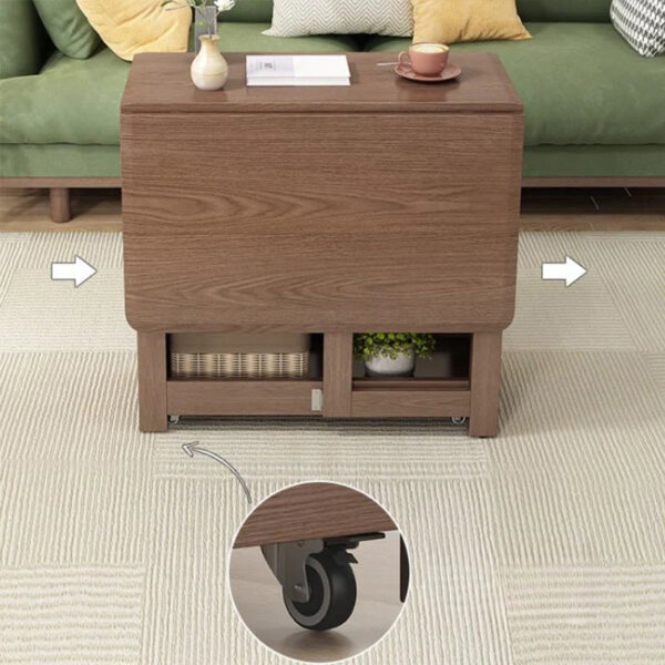 Folding Solid Wood Movable Table - Image 8