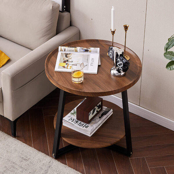 Round Double Layer Side Table - Image 7