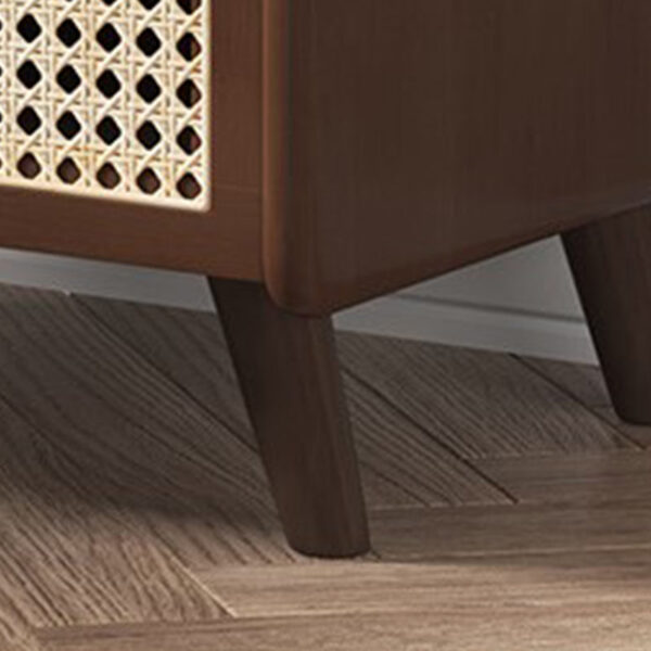 Solid Wood Rattan Nightstands - Image 9