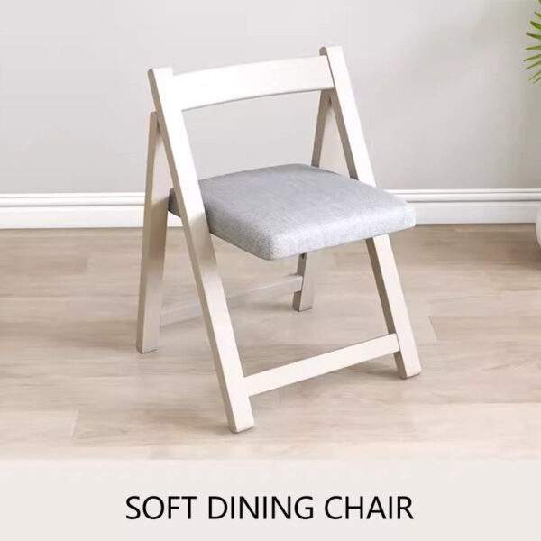 Solid Wood Foldable Backrest Dining Chair - Image 13