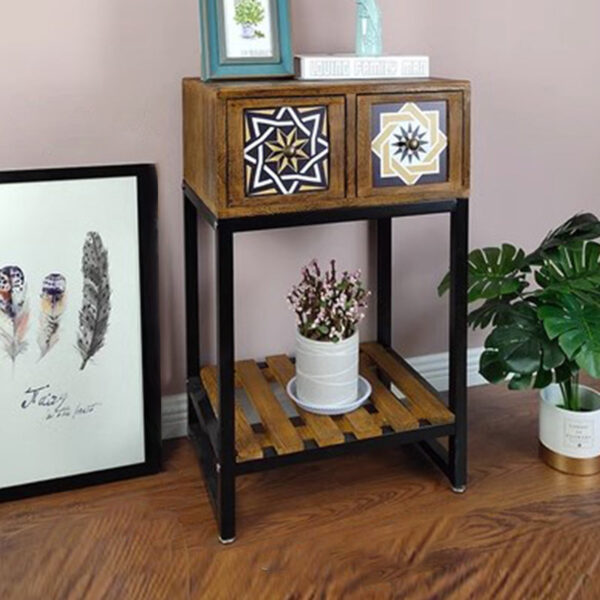 Painted Wrought Iron Nightstands - Image 8